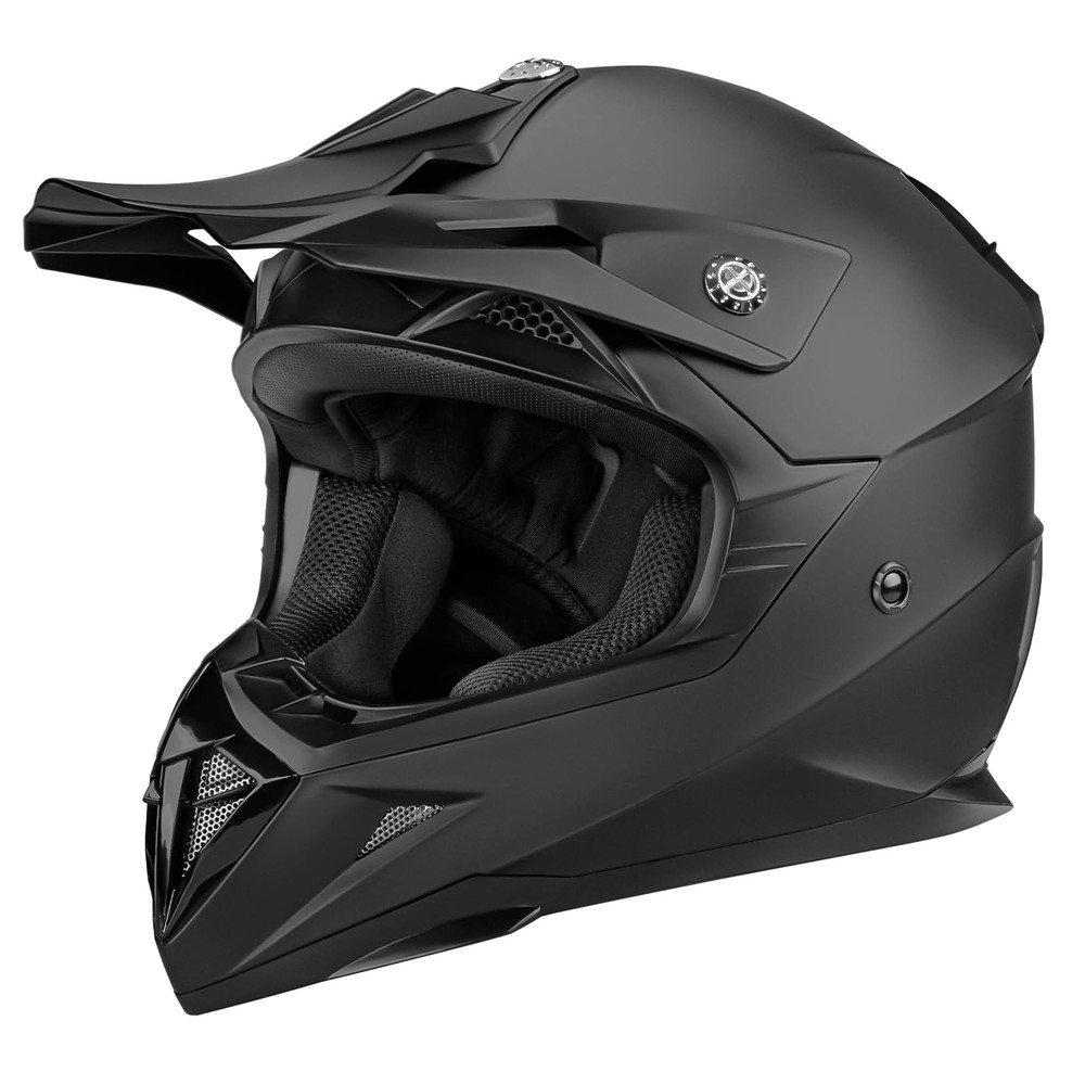 Ventilated DOT-Approved Unisex BMX MX Dirt Bike Helmet Black YM-915