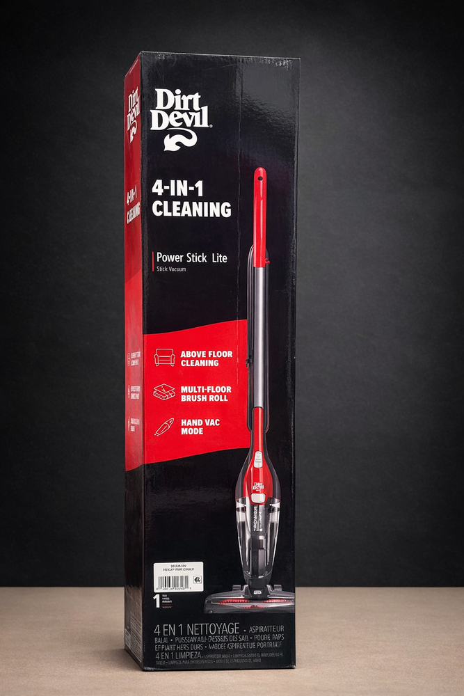 Dirt Devil Power Stick Lite 4-in-1 Vacuum Cleaner Red NEW Lightweight Bagless