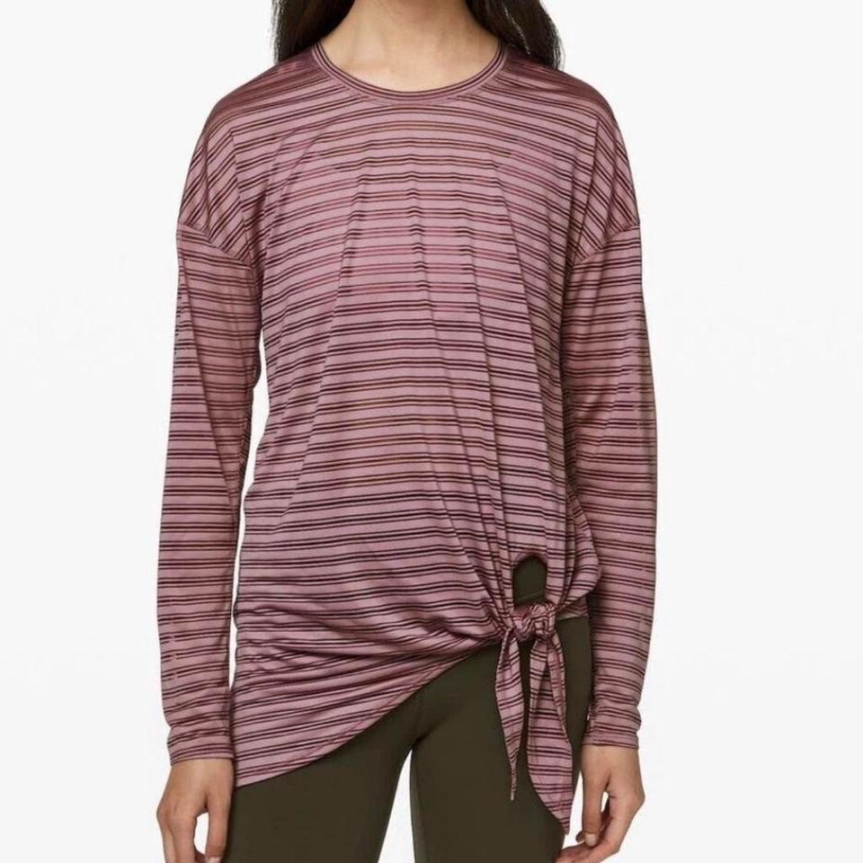 Lululemon Tie Your Practice Long Sleeve Vintage Mauve Size  8/10