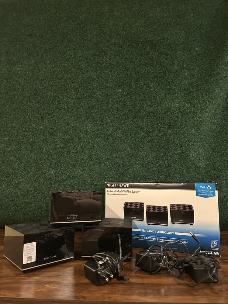 NETGEAR Nighthawk MK83 AX3600 Tri-Band Whole Home Mesh WiFi 6 System MINT