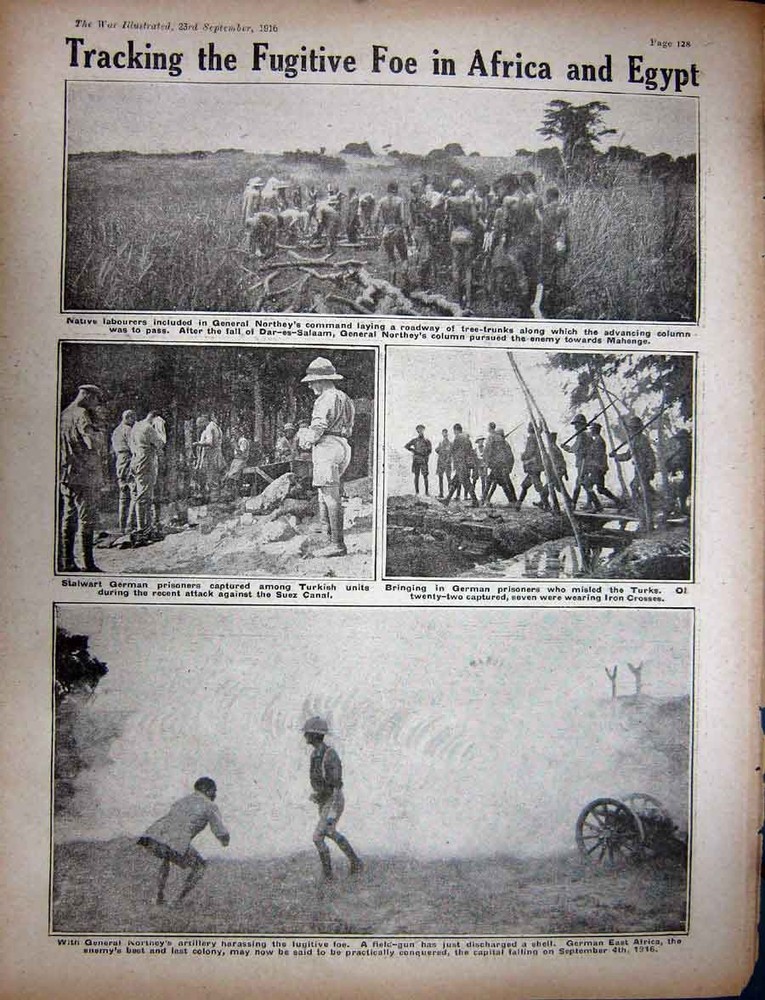 Original Old Antique Print Ww1 1916 Siers Thiepval British Martinpuich Germans