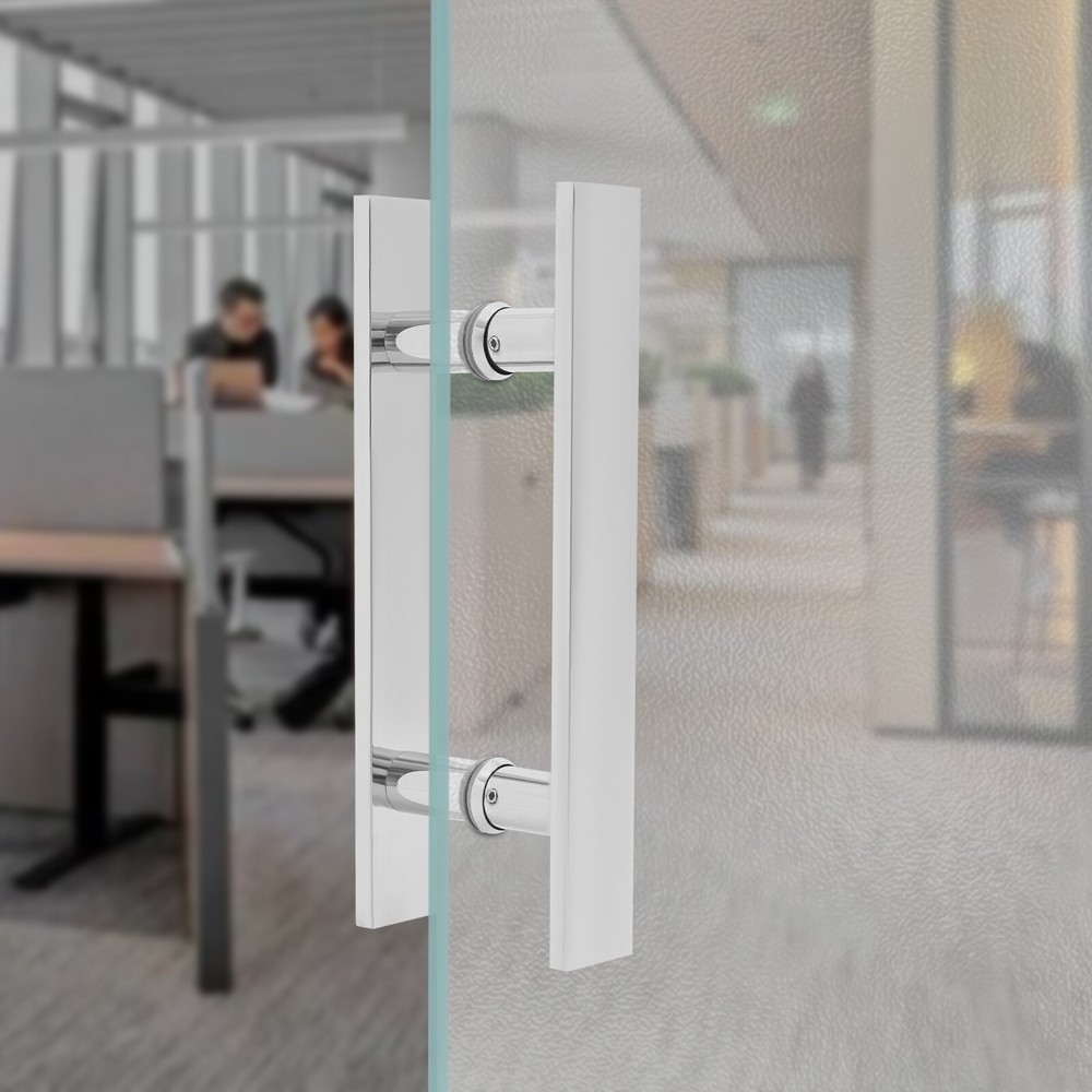 Stainless Steel Double Sided Push Pull Sliding Barn Door Handle Pair