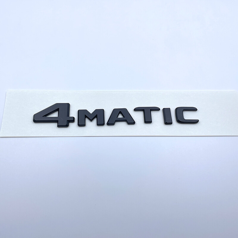 New Black 4Matic Rear Trunk Emblem Tailgate Lid Badge For Mercedes Sticker