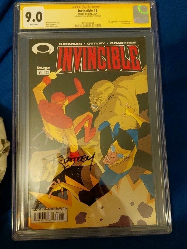 Invincible #9 Image 2004 CGC 9.0 SIGNED RYAN OTTLEY
