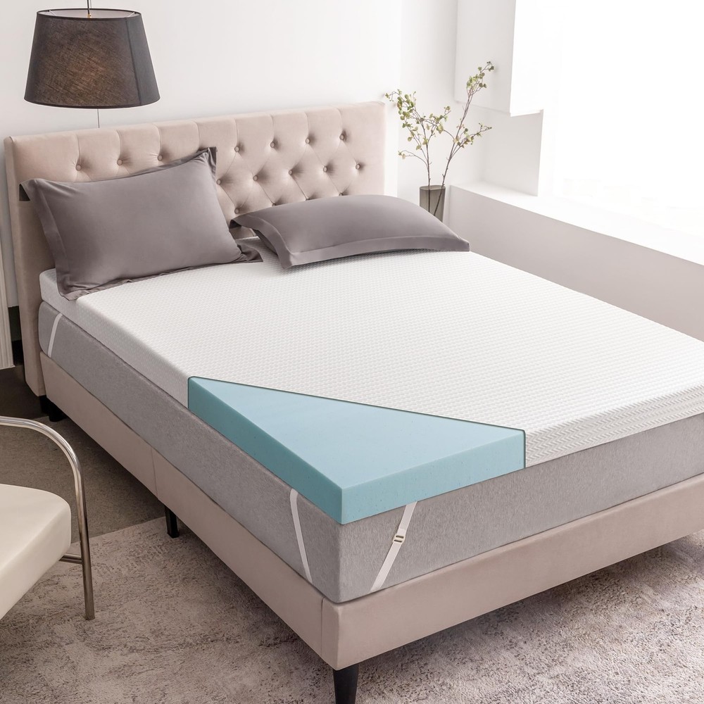 3-Inch Twin Gel Memory Foam Mattress Topper for Cool, Breathable Comfort