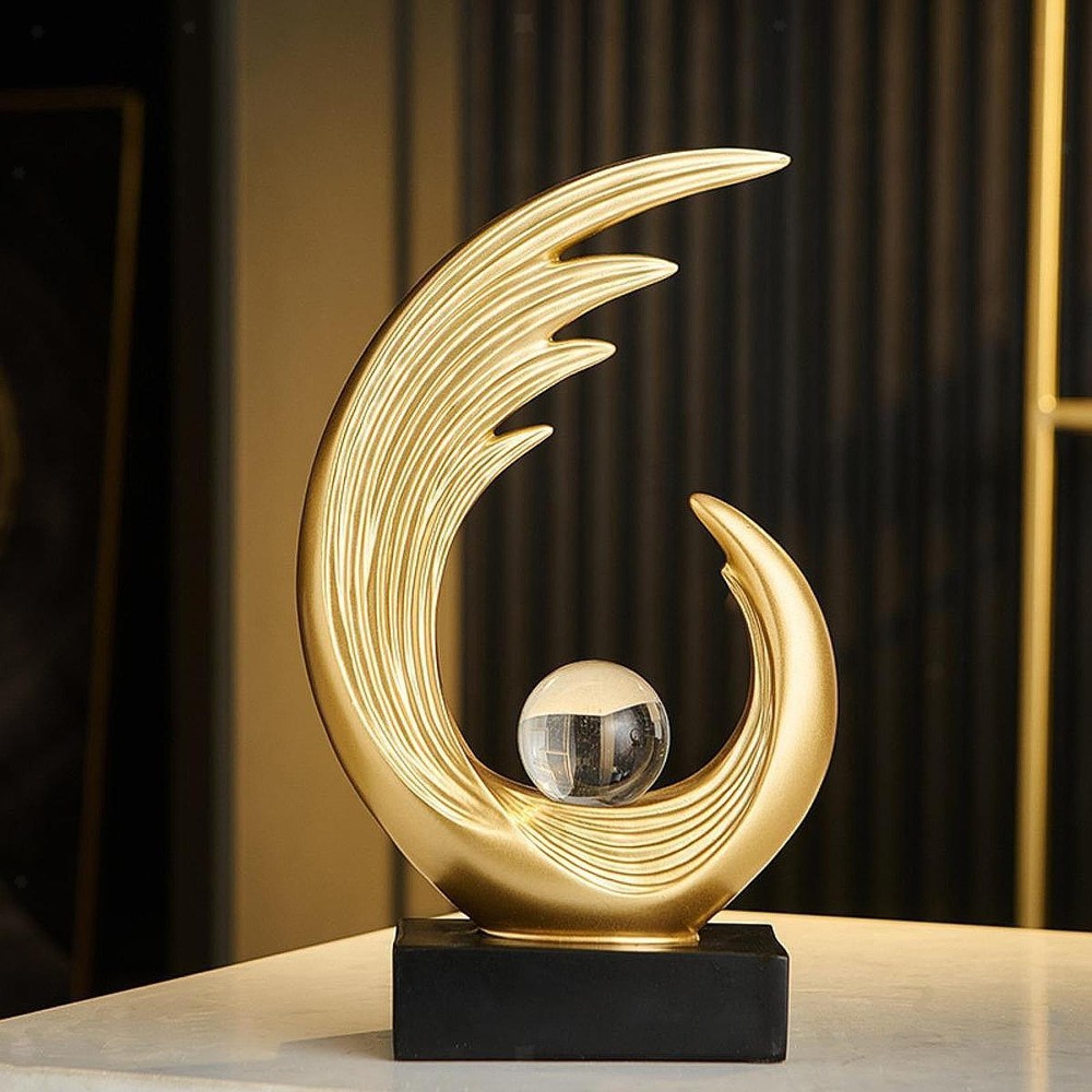 Resin Statue Gift Stable Base Collectible Ornament for Desk Fireplace Indoor