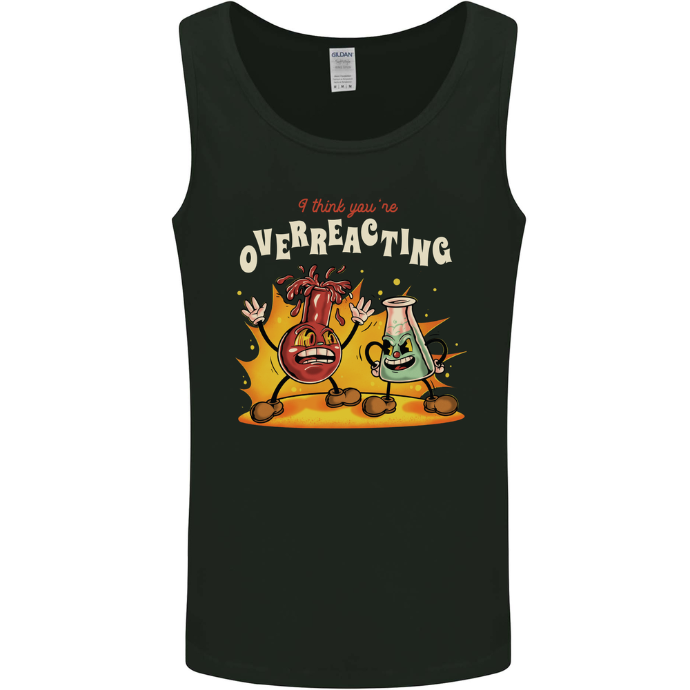 Overreacting Funny Chemistry Science Mens Vest Tank Top