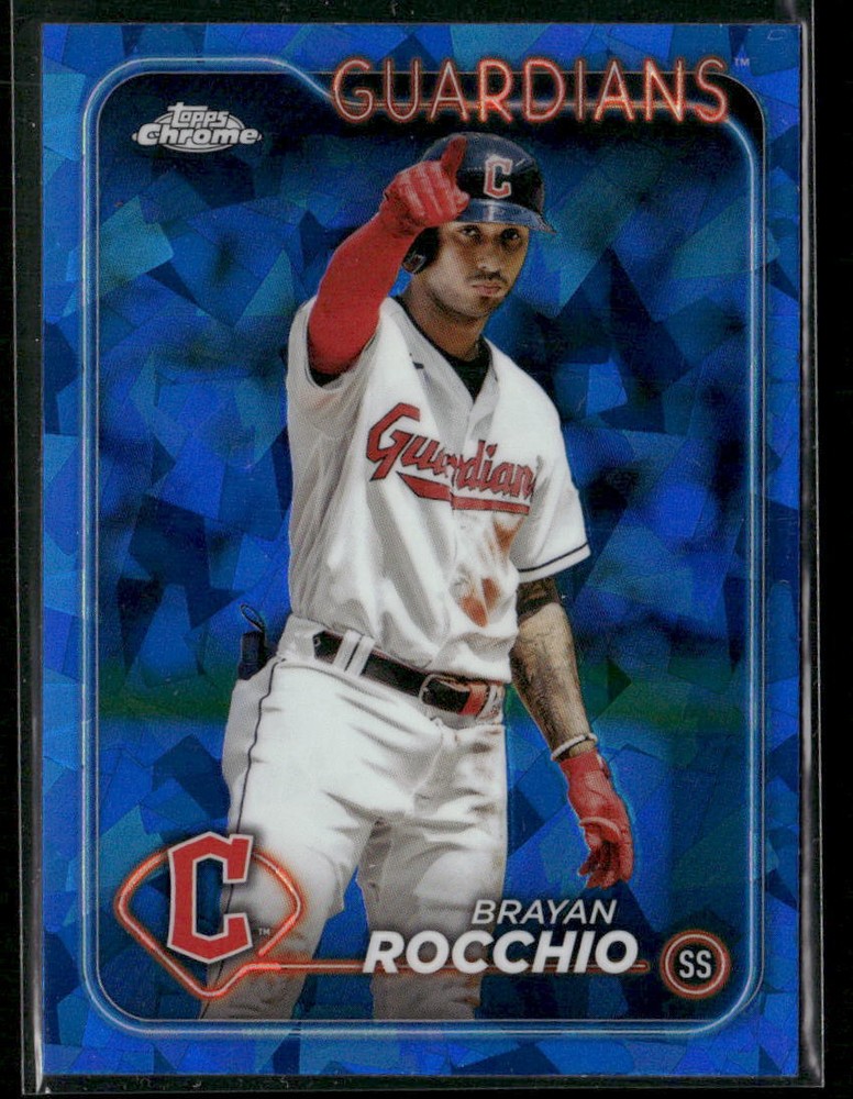 2024 Topps Chrome Sapphire Edition #473 Brayan Rocchio Cleveland Guardians