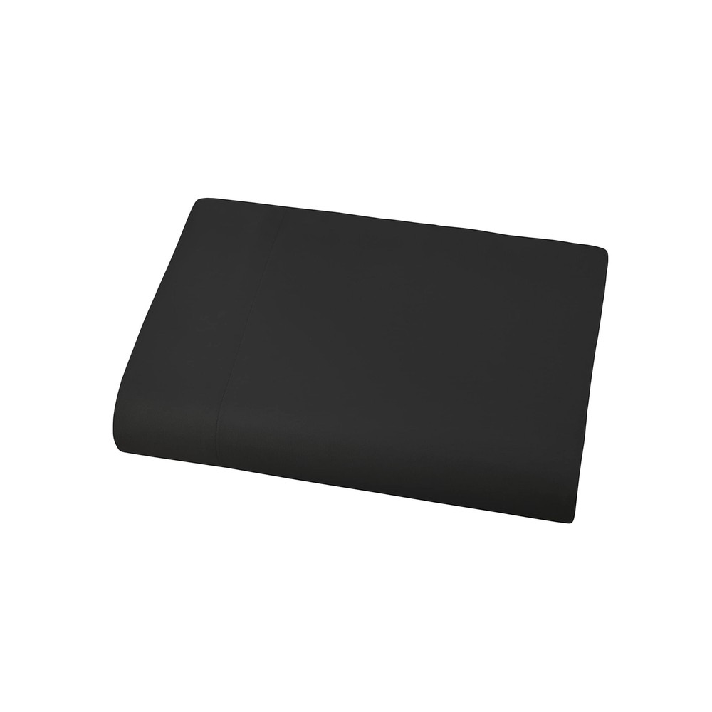 , Inc. King Size Flat Sheets Only, Premium Bedding Microfiber Black Sheets, C...