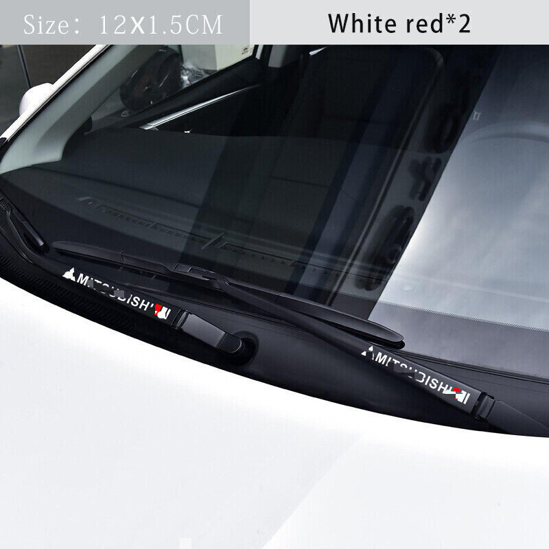 2PCS Car Window Wiper Sport Sticker Decals For Mitsubishi Car Accessories PVC