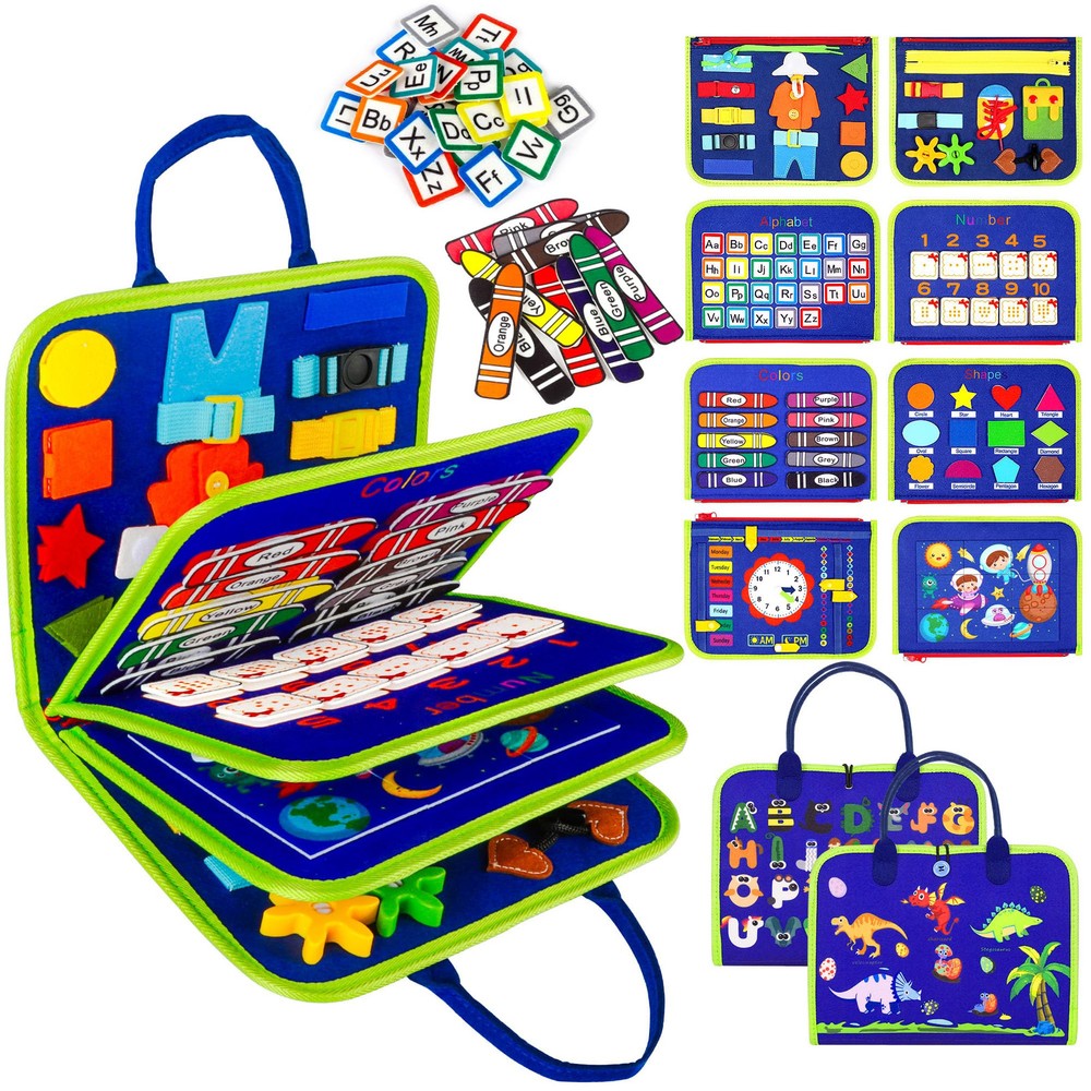 Montessori Busy Board for Toddlers - Educational Toy for 3 Year Old Boys & Girls Ideal Birthday Gift