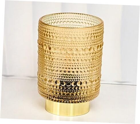 Portable LED Table Lamp with Auto-Off Timer - Battery Operated, Cordless Amber