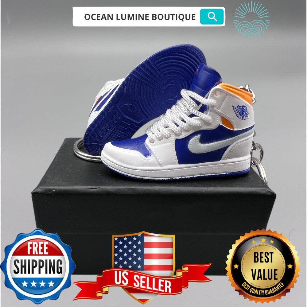 Air Jordan 3D Mini Sneaker Keychain, Basketball Sneaker Collectible, Box Options