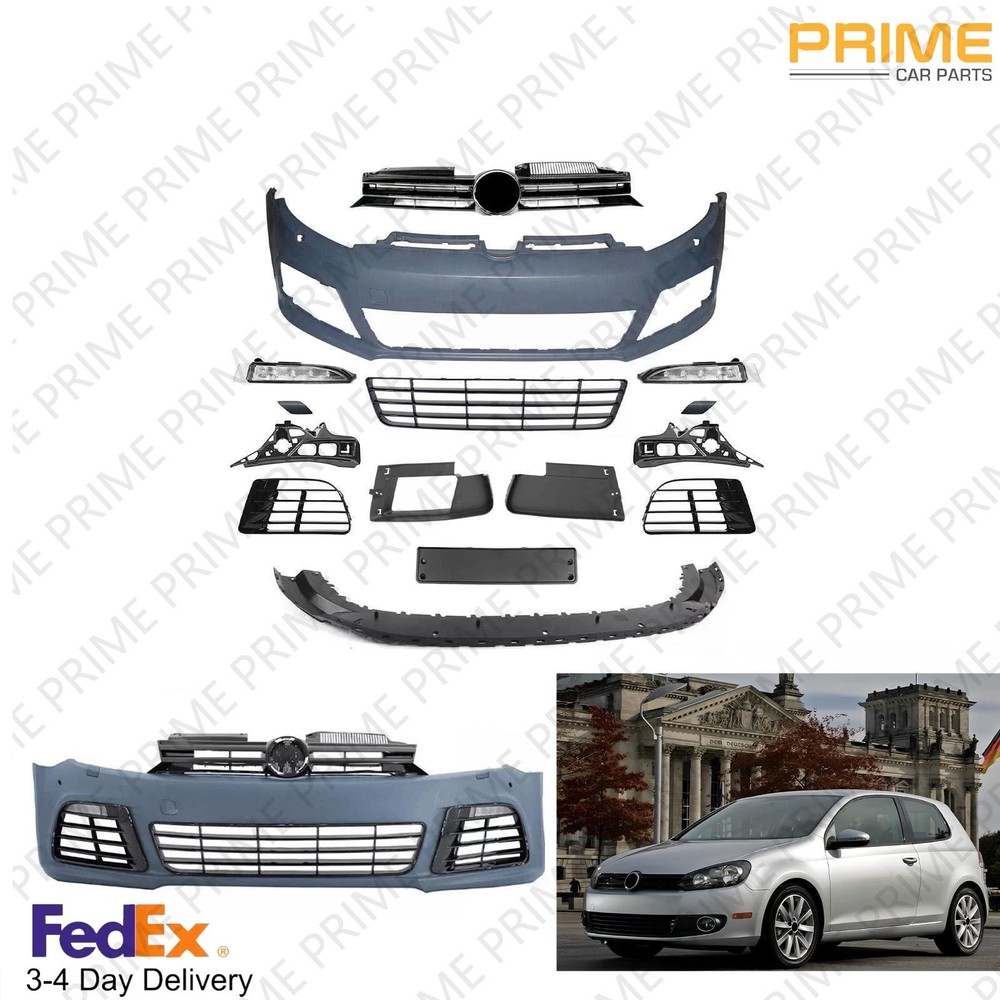 Complete Bumper Cover New Fits For Volkswagen Golf 6 To R20 Style 2012 2013