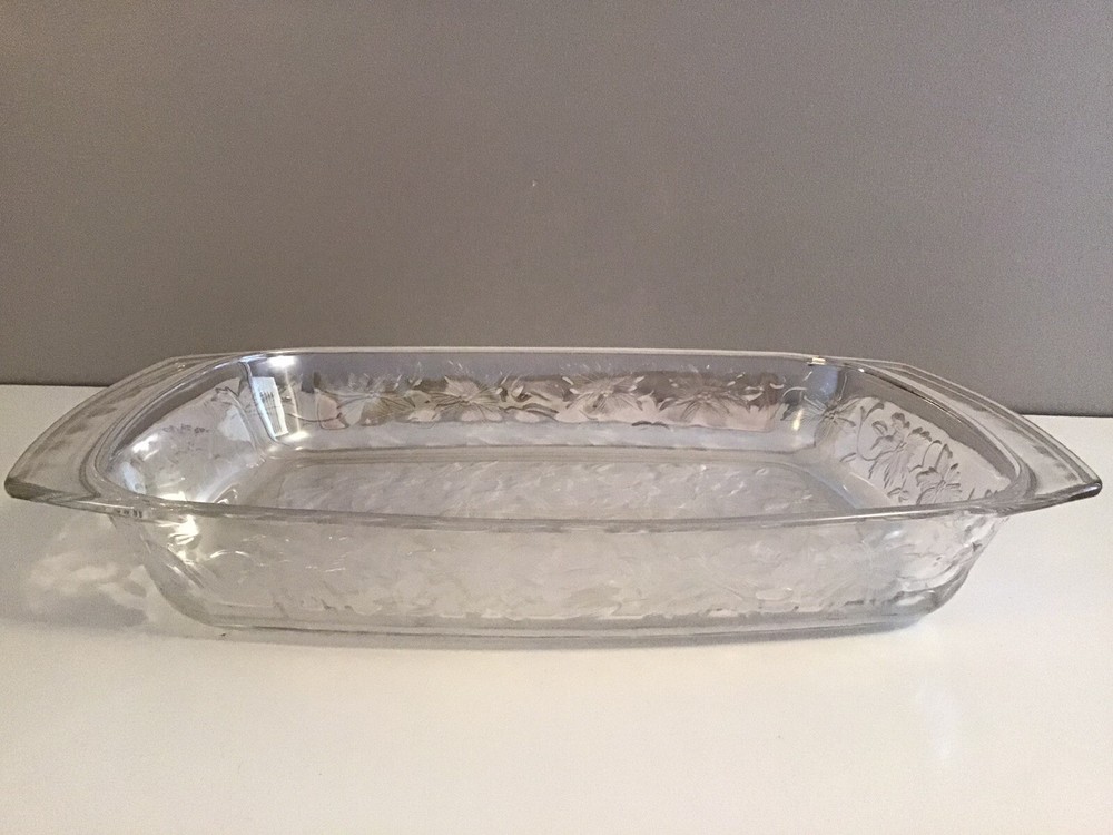Princess House Fantasia Casserole Baking Dish Poinsettia Christmas 13.5