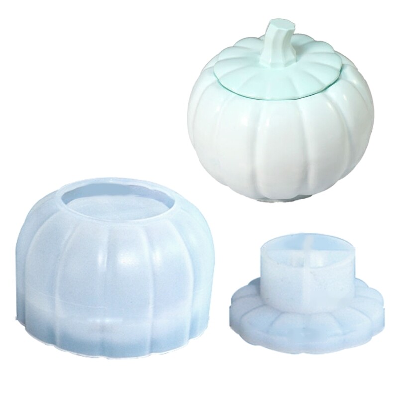 Pumpkin Silicone Mold for Epoxy Resin Jar Craft Storageing  
