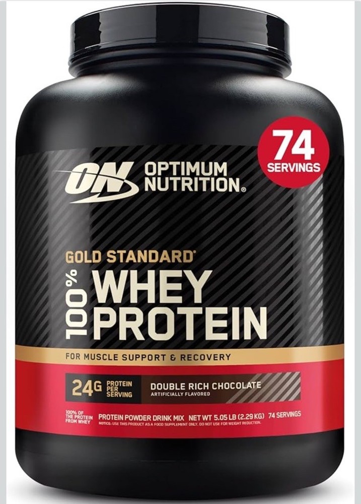 Optimum Nutrition Gold Standard 100% Whey Protein Powder, Double Rich  8/27