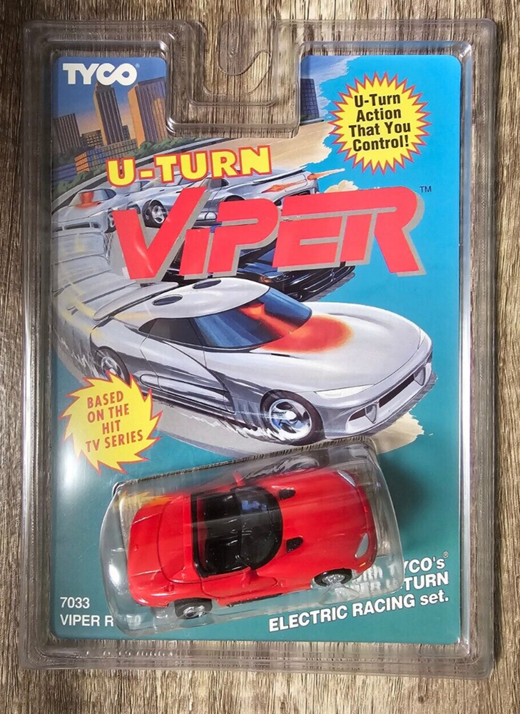 TYCO HO Slot Car U-Turn Viper Red 7033 Viper RT/10 New Old Stock