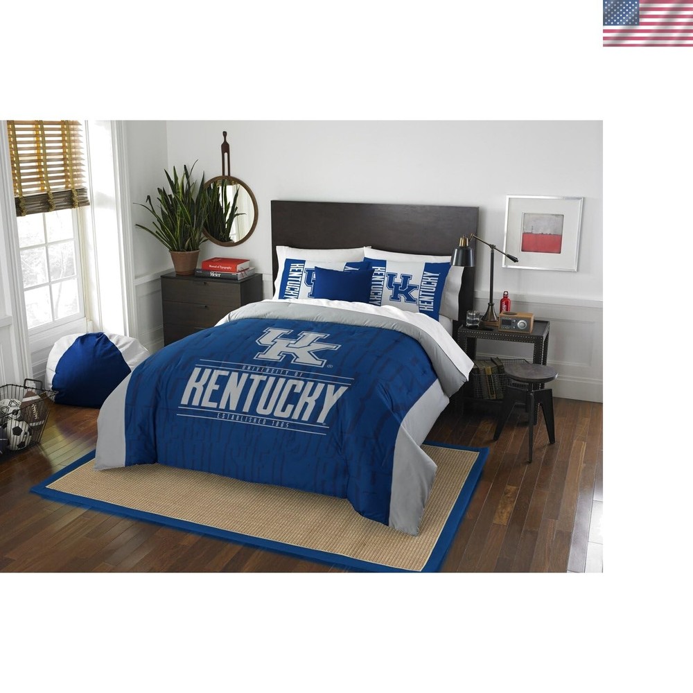 NCAA Team Logo Unisex Comforter and Sham Bedding Set  