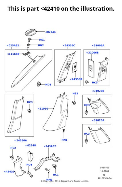 Land Rover Moulding Fits Range Rover 2002-2009 Range Rover 2010-2012 LR009280