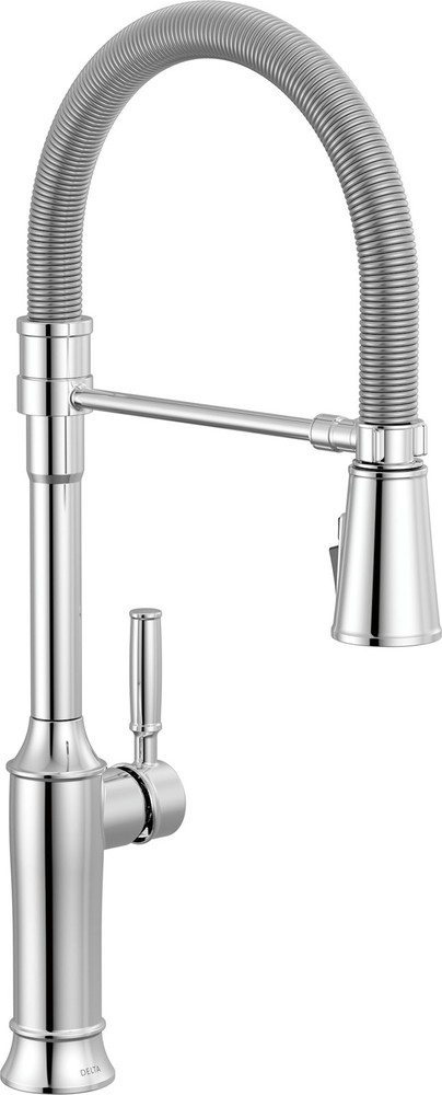 Delta 9684-DST Renaldi 1.8 GPM 1 Hole Pre-Rinse Kitchen Faucet - Lumicoat Chrome