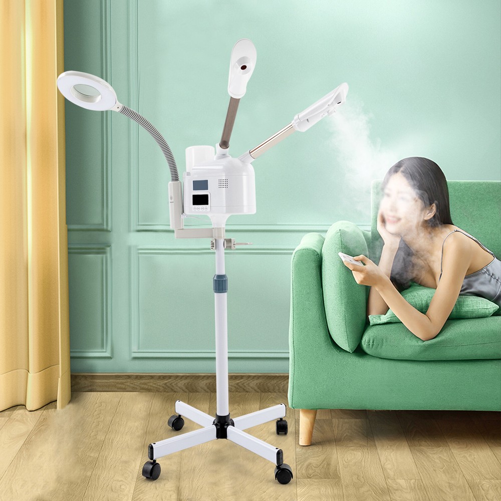 Pore-Cleansing Ionic Ozone Facial Steamer with Hot & Cold Mist for Salon or Home Use