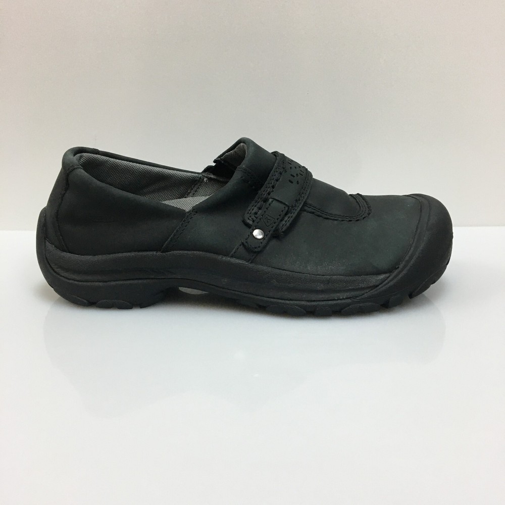 KEEN Kaci Slip On Womens Black Leather Hiking Clogs Size 9