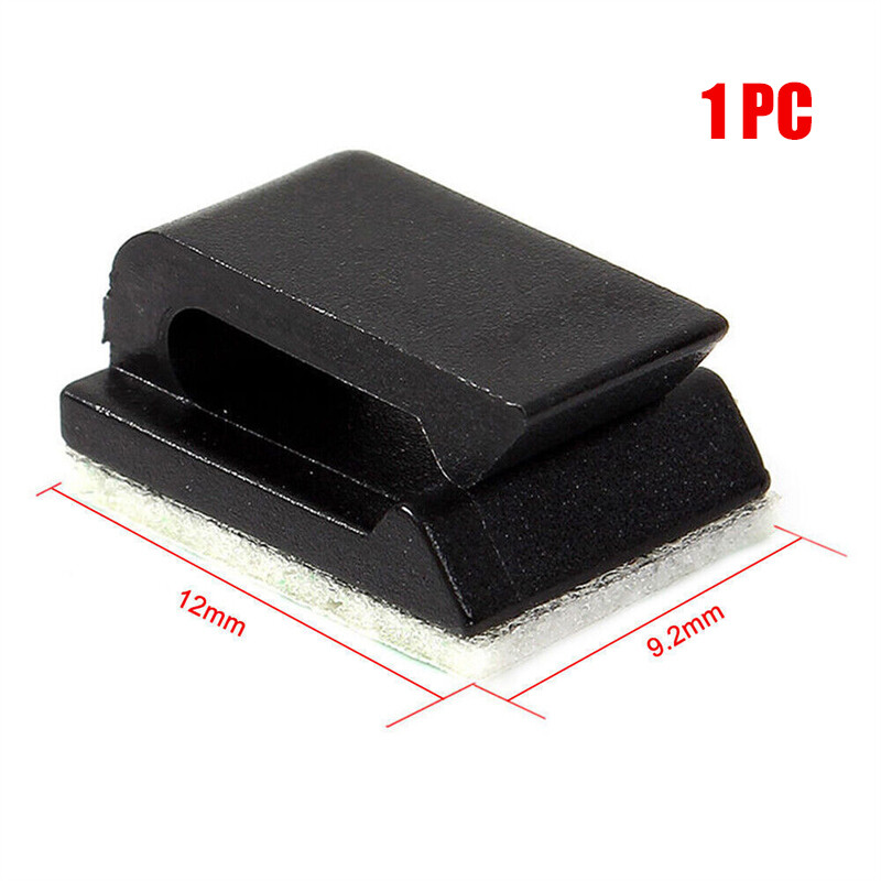 1 Car Wire Cord Cable Holder Tie Clips Fixer Organizer Drop Adhesive ClampB7j88