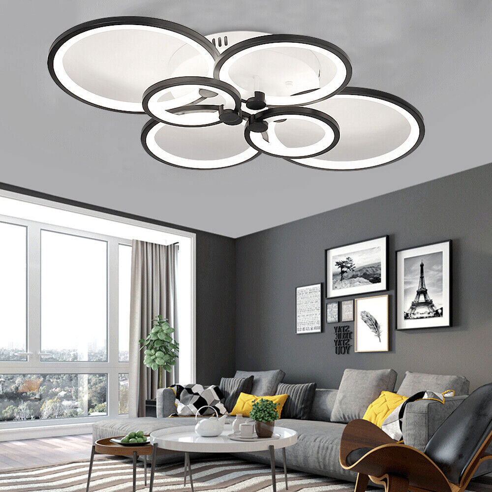 Modern 6-heads Acrylic LED Chandelier Light Ceiling Lamp for Living Room Decor