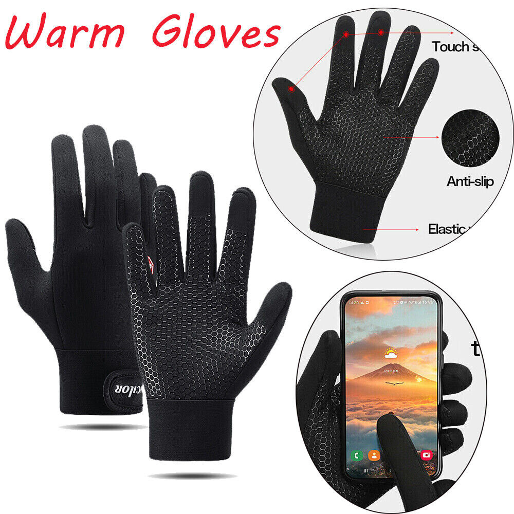 Windproof Waterproof Touch Screen Winter Warm Thermal Gloves for Running Cycling