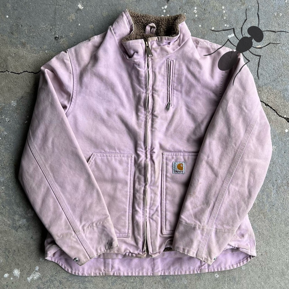 Vintage WOMENS Y2K Carhartt WJ022 FPL pink work wear jacket