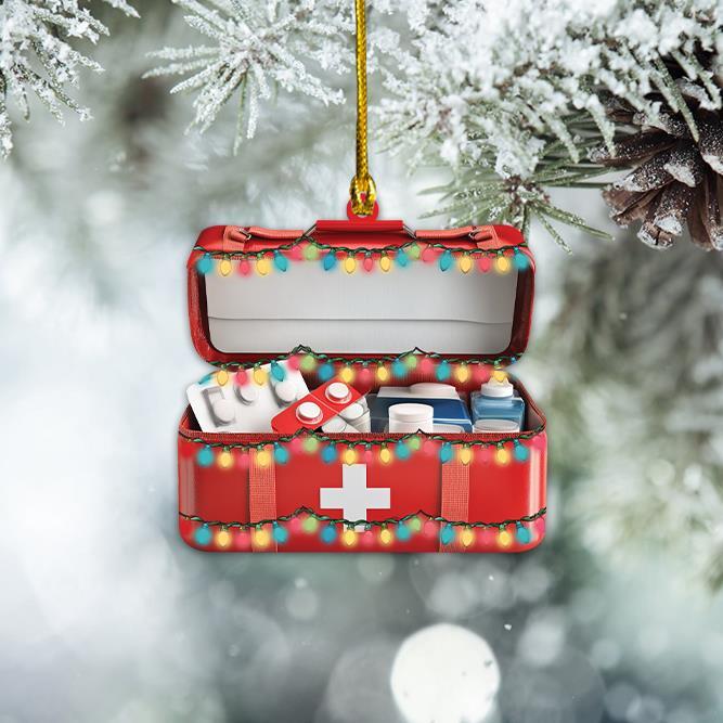 First Aid Kit Christmas Ornament  First Aid Bag Christmas Ornament  Nurse Gift
