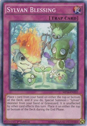 Sylvan Blessing MP14-EN232 Common 1st Edition Lightly Played Yugioh Card
