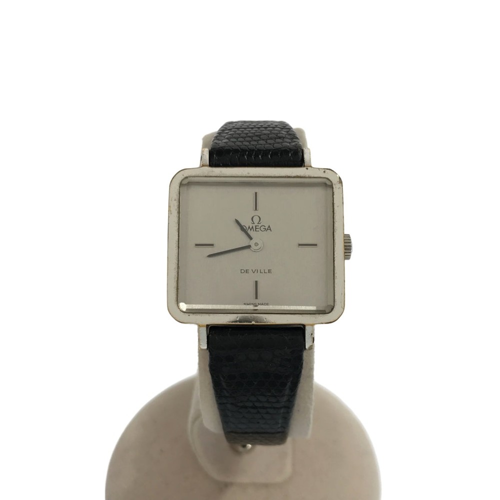 OMEGA DeVille hand-wound silver square watch 511.0375 cal.625
