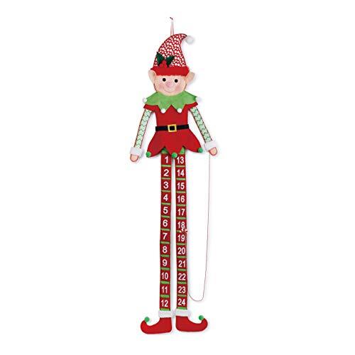 Elf Fabric Christmas Advent Calendar 58-Inch Long Countdown 2020170453 New