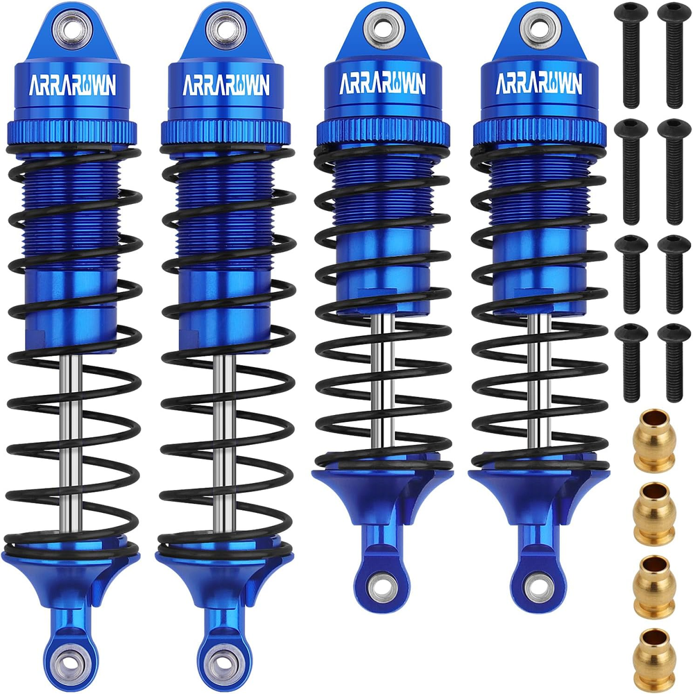 4PCS 1:10 Scale RC Car Shock Front & Rear Shock Absorber Assembled Set Compatibl