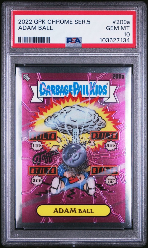 2022 Topps Garbage Pail Kids Chrome C5 Adam Ball 209a PSA 10 Gem Mint Adam Bomb