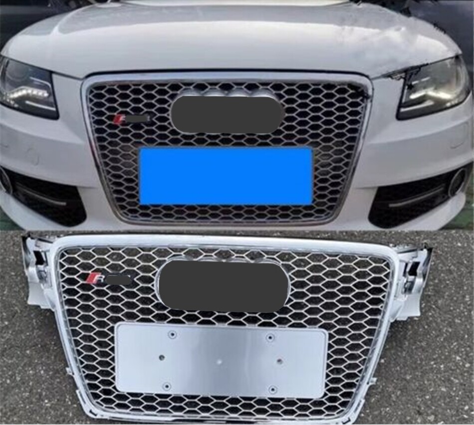 For Audi A4 S4 Rs4 2009-2012 Front Henycomb Grille Bumper Mesh Grill