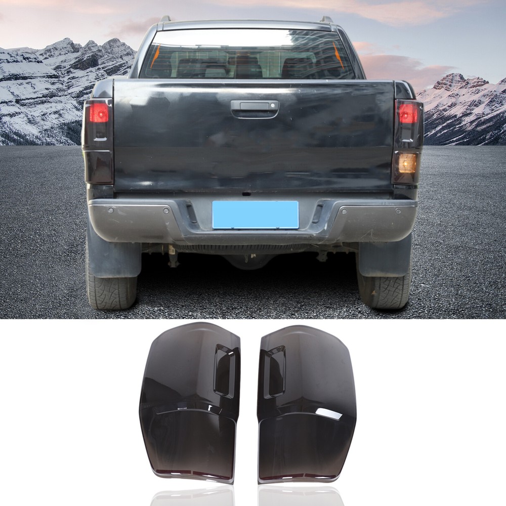 ABS Smoked Blackout Tail Light Cover Trim For Ford Ranger 2015-2022
