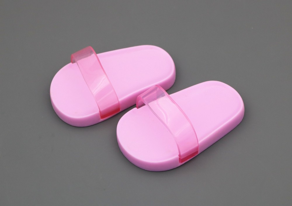 A pair of pink slippers from Hotel & Spa set for 18'' American girl doll