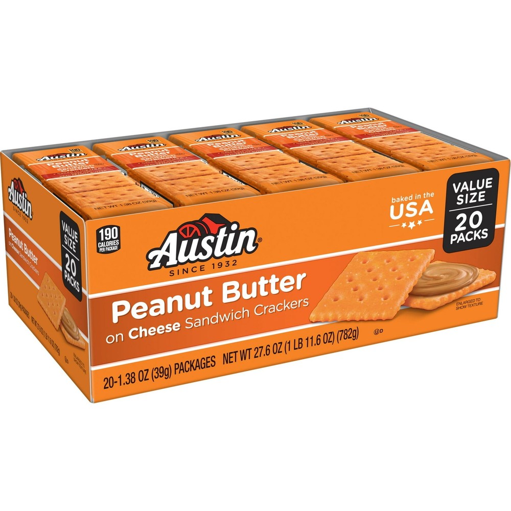 Austin Peanut Butter on Cheese Sandwich Crackers 20 Ct.
