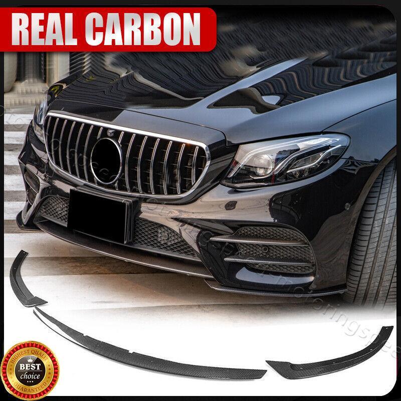 Carbon Front Bumper Lip Spoiler For Mercedes-Benz E Class C238 A238 Sport 2-Door