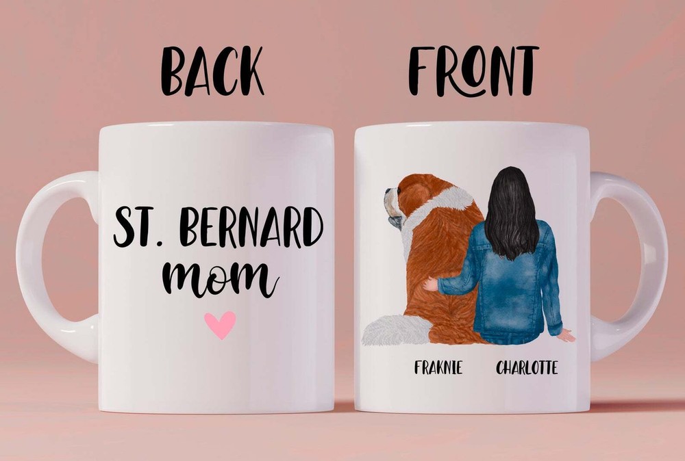 Personalized St Bernard Mug St Bernard Gift Saint Bernard Mug St Bernard Gift