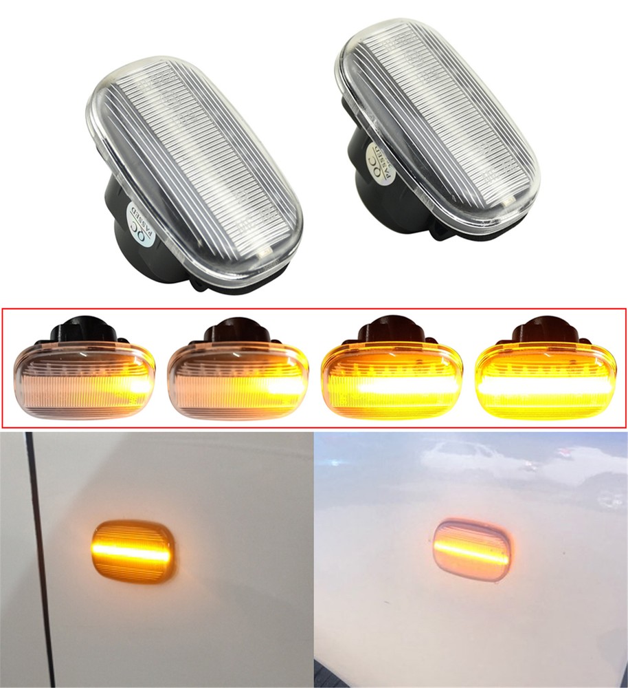 Clear LED Turn Signal Side Marker Light For Toyota 2001-2009 Avensis M20 FT2