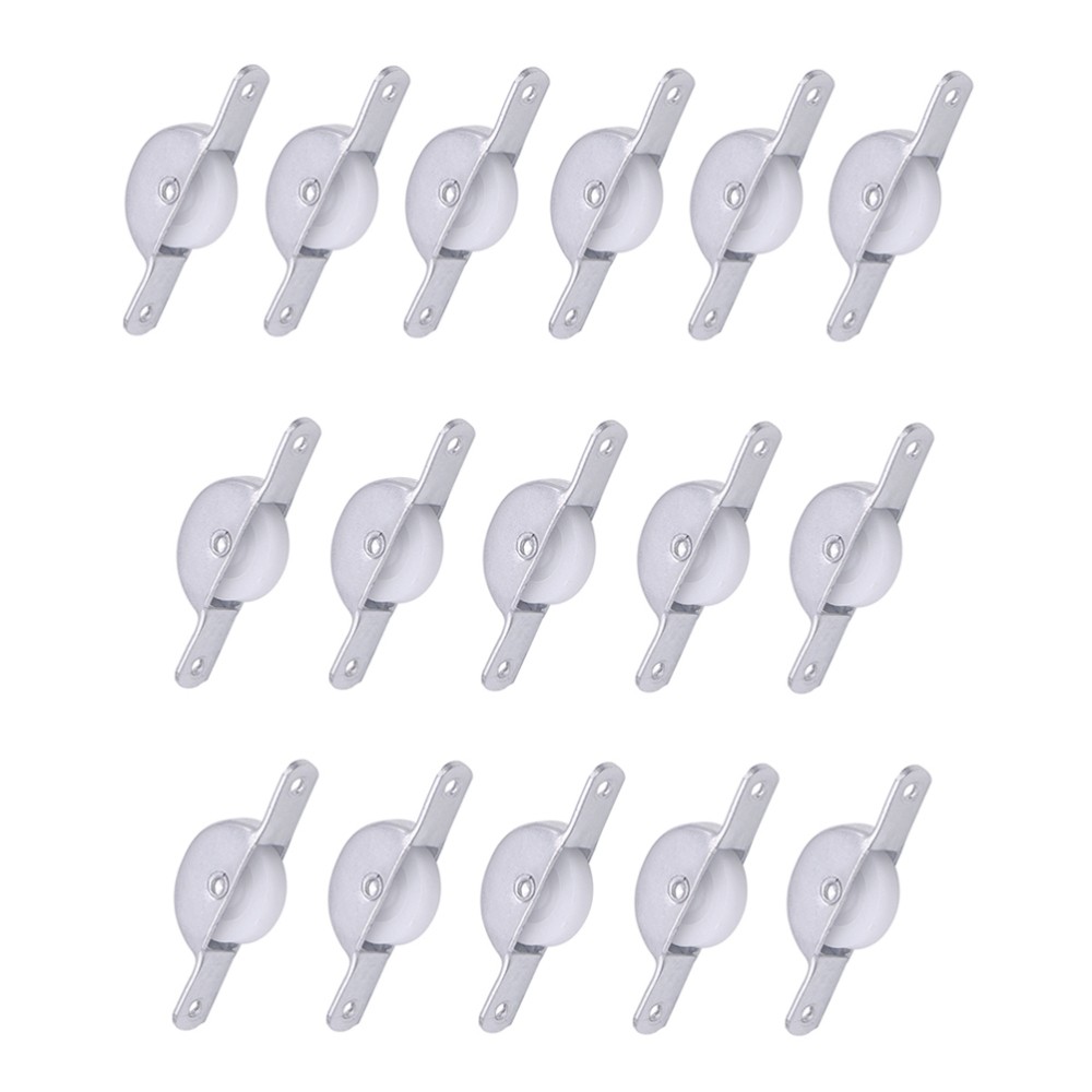 16 Pcs Flat Bottom Door Wheel Sliding Roller Pulley Wheels Wardrobe