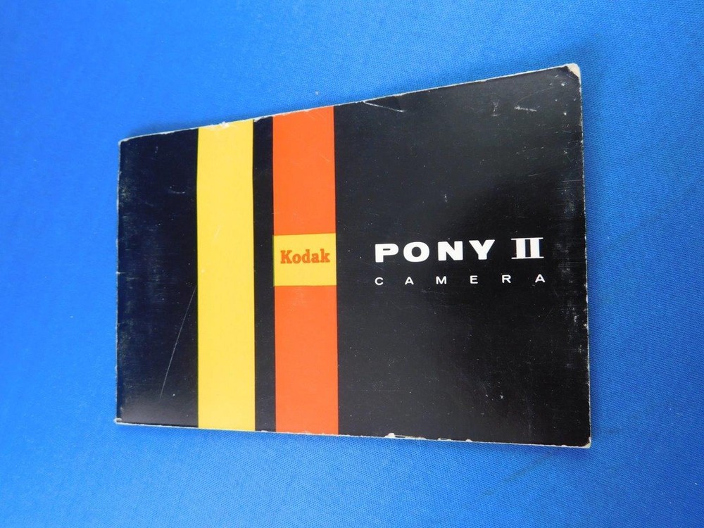 PONY II KODAK CAMERA INSTRUCTION USER MANUAL GUIDE BOOK