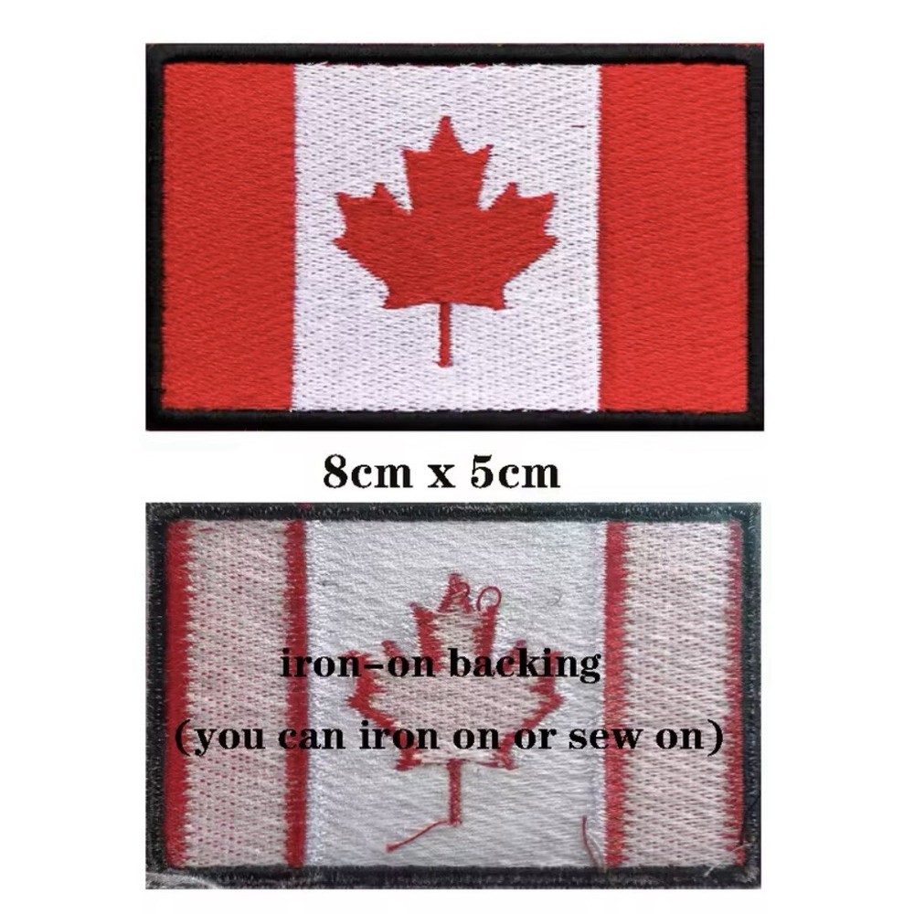 Canadian National Flag Canada Armband Embroidered Patch Iron-on Sew-on Military