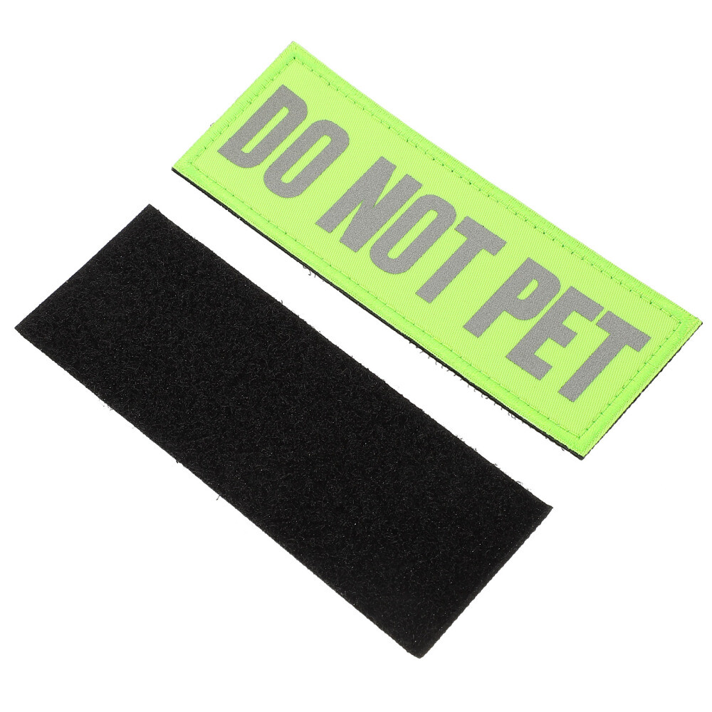 2 Pcs Animal Vest Harnesses Patch Service Dog Reflective Pet
