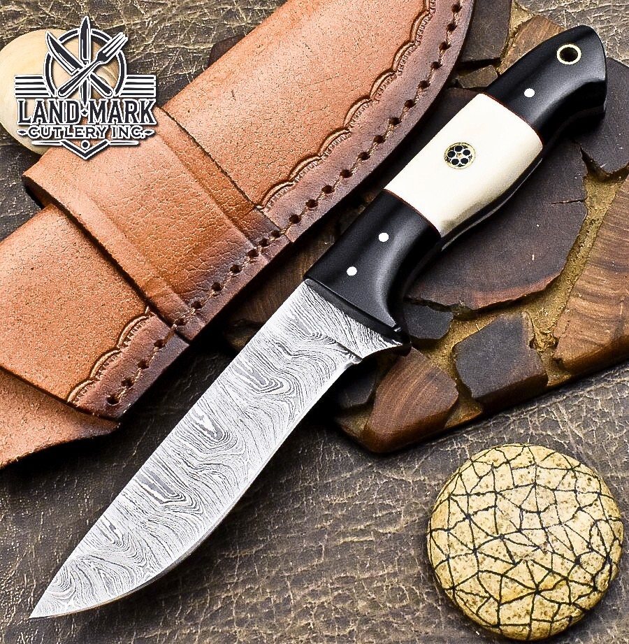 BEAUTIFUL CUSTOM DAMASCUS HANDE MADE HUNTING SKINER KNIFE WIT BEAUTIFUL HANDLE