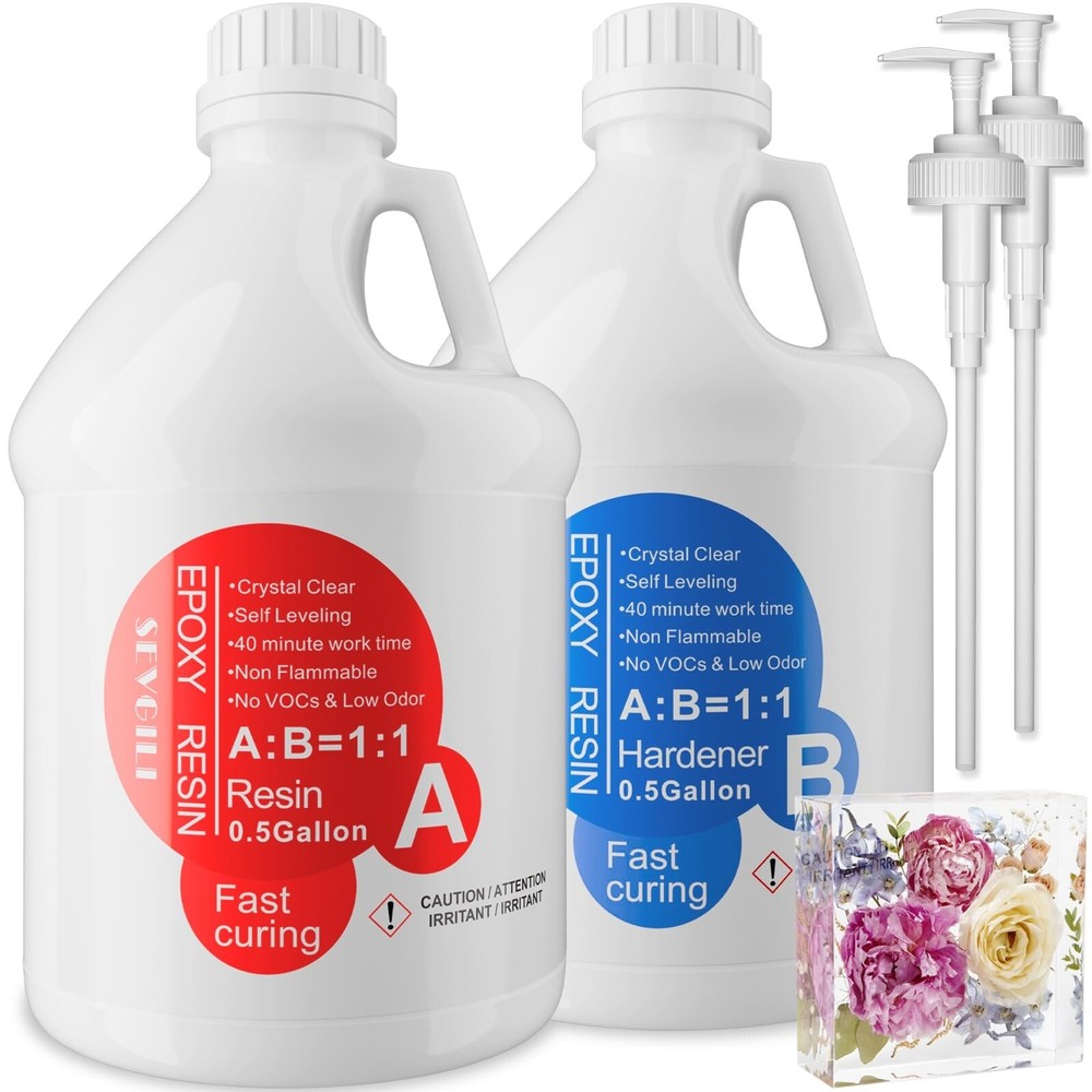 Epoxy Resin Crystal Clear Art 1 Gallon for Resin Art, Casting, Coating,Tablet...